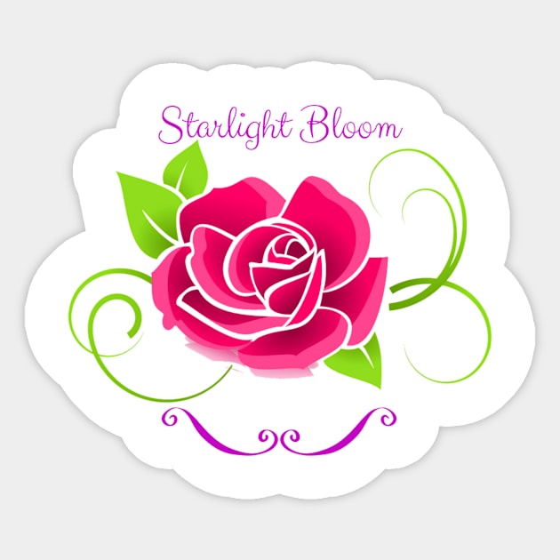 Starlight Bloom Tee Sticker by jennifersoldner